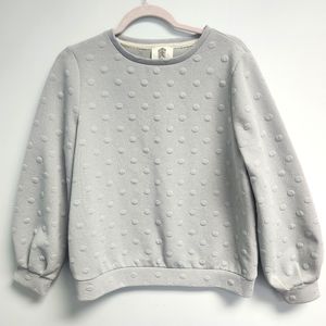 Lili's Closet Gray Polka Dot Sweatshirt